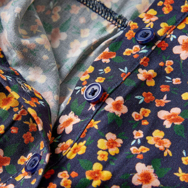 Vestido infantil de manga larga azul marino 92