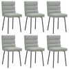 vidaXL Sillas de comedor giratorias 6 uds terciopelo gris claro