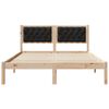 vidaXL Estructura de cama Negro 140 x 190 cm Madera de pino macizo