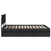 vidaXL Estructura de cama Negro 135 x 190 cm Madera de pino macizo