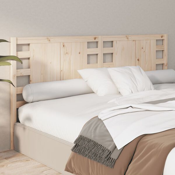 vidaXL Cabecero de cama madera maciza de pino 206x4x100 cm