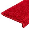 vidaXL Alfombrillas para escaleras 10 unidades 65x21x4 cm Borde rectangular rojo