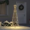 vidaXL Árbol de Navidad LED con estacas de tierra Cálido 250 cm Hierro