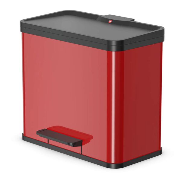 Hailo Cubo con pedal Oko Duo Plus tama&ntilde;o L 17+9 L rojo 0630-240
