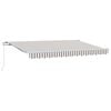 vidaXL Toldo retr&aacute;ctil 2 pcs Gris claro y blanco. 3,5 x 2,5 m