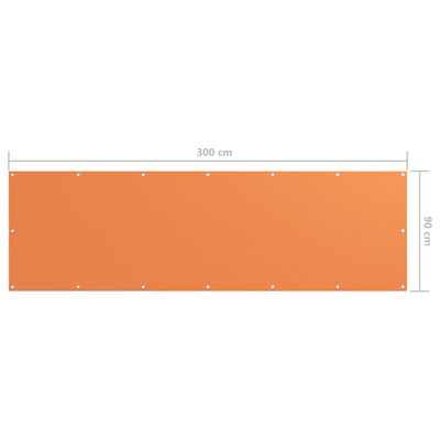 vidaXL Toldo para balcón tela oxford naranja 90x300 cm