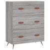 vidaXL Aparador alto madera contrachapada gris sonoma 69,5x34x180 cm