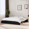 vidaXL Estructura de cama sin colch&oacute;n madera maciza negro 200x200 cm
