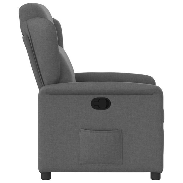 vidaXL Sill&oacute;n reclinable de tela gris oscuro