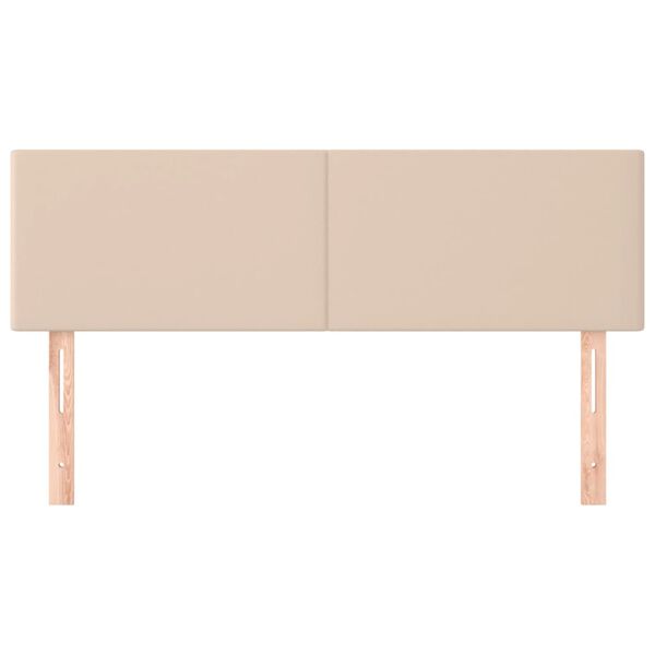 vidaXL Cabeceros capuchino 144x5x78/88 cm cuero sint&eacute;tico