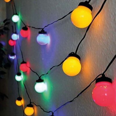 ProGarden Set de lámparas LED para fiestas 20 bombillas multicolor 12V