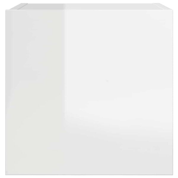 vidaXL Muebles de salón de pared blanco brillo 30,5x30x30 cm