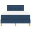 vidaXL Cama Box Spring LED con colch&oacute;n con LED Azul 120 x 190 cm tela