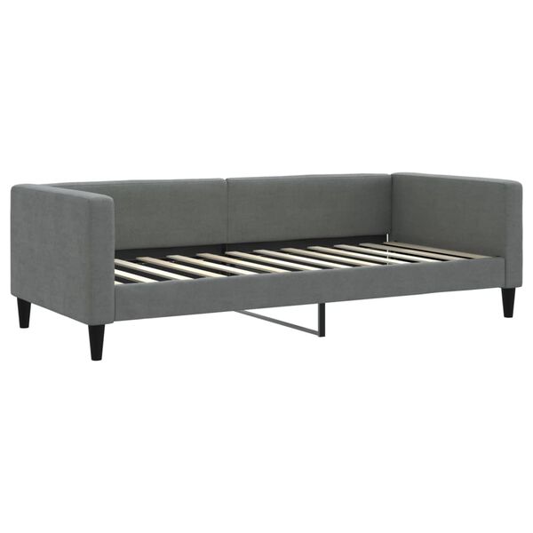 vidaXL Sofá cama sin colchón tela gris oscuro 90x200 cm
