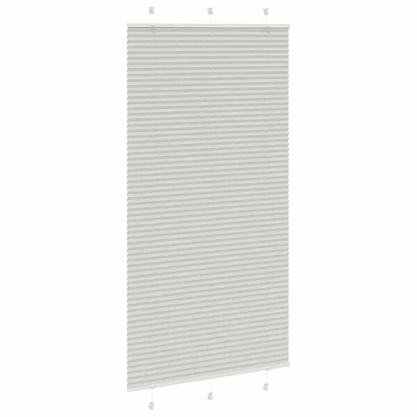 vidaXL Estor Plisado gris claro 110x200 cm Tela Ancho 109,4 cm