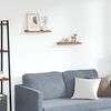 vidaXL Estante de pared con estante 2 pcs Marr&oacute;n 40 x 9 x 3 cm