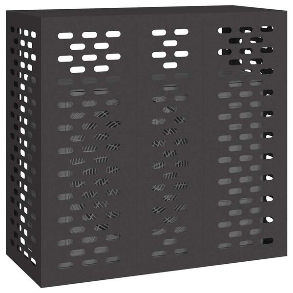 vidaXL Funda para Aire Acondicionado Negro 110 x 50 x 105 cm Acero