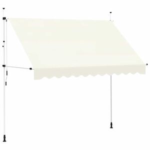 vidaXL Toldo retr&aacute;ctil de operaci&oacute;n manual 300 cm crema