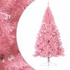 vidaXL Medio &aacute;rbol de Navidad artificial con soporte PVC rosa 180 cm