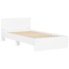vidaXL Estructura de cama con cabecero y luces LED blanco 100x200 cm