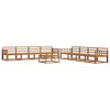 vidaXL Conjunto de sof&aacute;s de exterior 9 uds. Natural