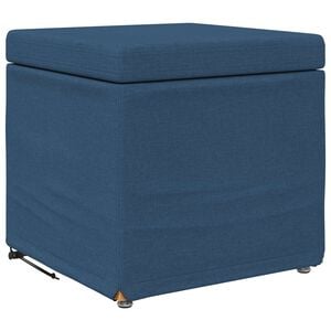 vidaXL Taburete Azul 41 x 41 x 40 cm Tela y Madera Ingenier&iacute;a