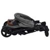 vidaXL Carrito de beb&eacute;s 2 en 1 de acero gris claro