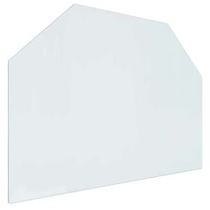 vidaXL Placa de vidrio para chimenea Transparente 80 x 60 cm Cristal