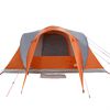 vidaXL Tienda familiar con cúpula impermeable 6 personas gris naranja
