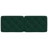 vidaXL Cabecero de cama acolchado terciopelo verde oscuro 120 cm