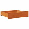vidaXL Cajones debajo cama 2 uds madera maciza pino marr&oacute;n 65x55x17 cm