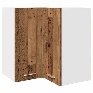 vidaXL Armario esquinero colgante Lyon de madera vieja 57x57x60 cm