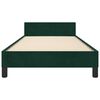 vidaXL Estructura de cama sin colch&oacute;n terciopelo verde oscuro 90x190cm