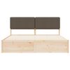 vidaXL Estructura de Cama con Cabecera Tapizada Taup&eacute; 180 x 200 cm