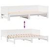 vidaXL Sof&aacute; cama nido con cajones sin colch&oacute;n blanco 90x190 cm