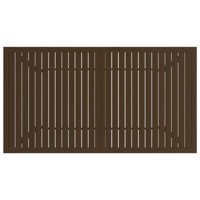 vidaXL Mesa de jardín de acero marrón 140x80x72 cm