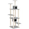 vidaXL Rascador para gatos con postes de sisal gris claro 176 cm