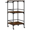 vidaXL Carrito de cocina madera ingenier&iacute;a roble ahumado 60,5x50x105cm