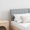 vidaXL Cabecero tapizado Gris Claro 135 cm Madera de pino macizo