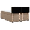 vidaXL Cama box spring con colch&oacute;n cuero sint&eacute;tico capuchino 140x200cm