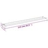 vidaXL Estante para pared de ducha aluminio negro 115 cm