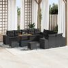vidaXL Conjunto de sof&aacute; de jard&iacute;n 13 pcs Negro rat&aacute;n sint&eacute;tico