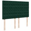 vidaXL Cama box spring con colch&oacute;n terciopelo verde oscuro 140x190 cm