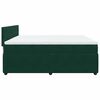vidaXL Cama box spring con colch&oacute;n terciopelo verde oscuro 180x200 cm