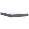 vidaXL Cama box spring con colch&oacute;n terciopelo gris oscuro 140x190 cm