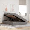 vidaXL Cama con almacenamiento y colch&oacute;n Taup&eacute; 140 x 190 cm Poli&eacute;ster