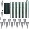 vidaXL Euro Valla de acero verde 25x1,7 m