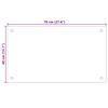 vidaXL Protecci&oacute;n salpicaduras cocina vidrio templado color leche 70x40 cm