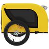 vidaXL Remolque bicicleta mascotas hierro tela Oxford amarillo negro