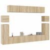 vidaXL Set de muebles para TV 8 pzas madera contrachapada roble Sonoma